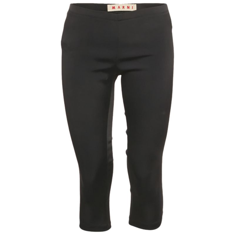 Women's Black Knit Cropped Leggings