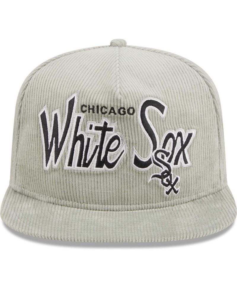 Men's Gray Chicago White Sox Corduroy Golfer Adjustable Hat