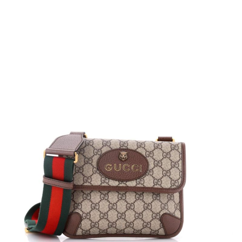 Small Neo Vintage Flap Messenger GG Coated Canvas