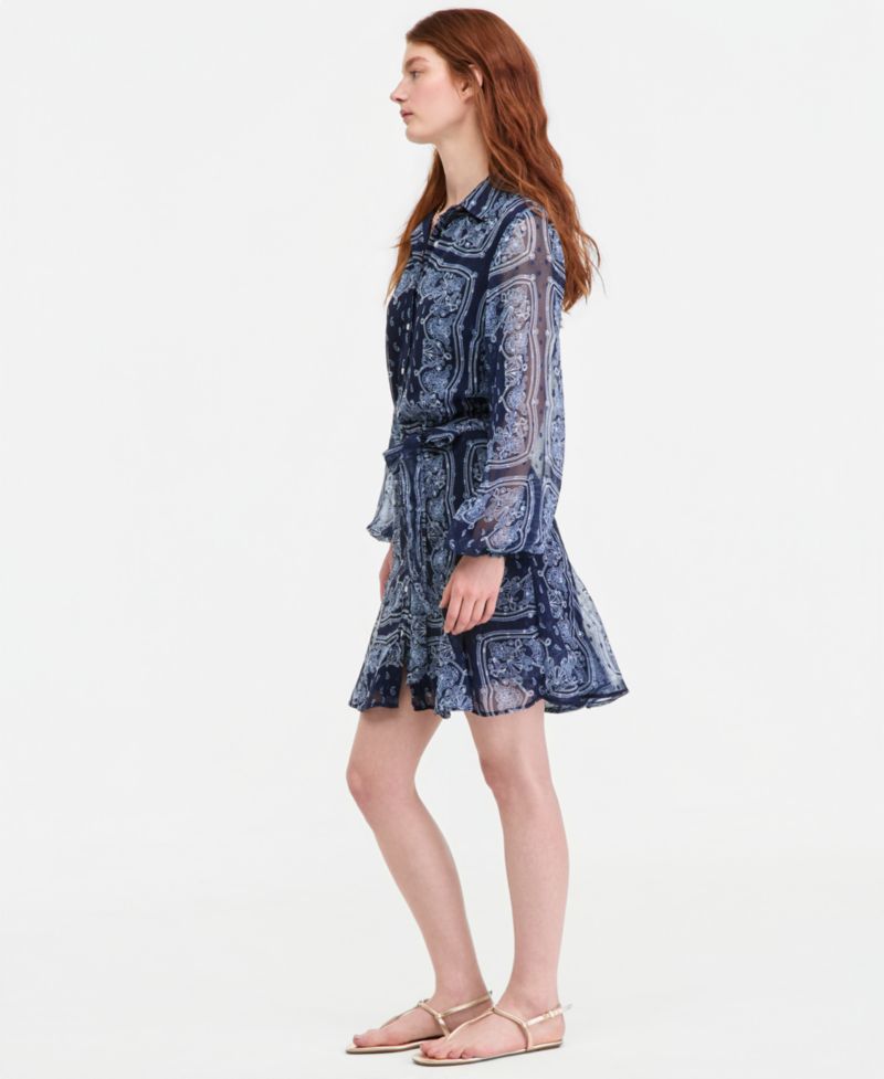 Women's Bandana-Print Tie-belt Shirtdress