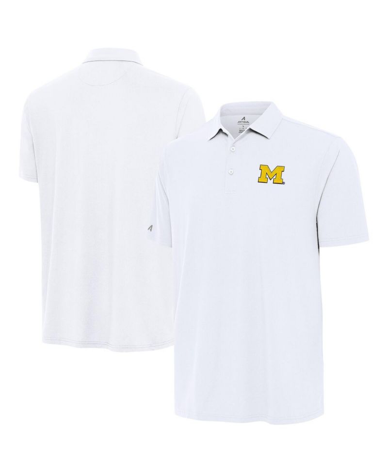 Men's White Michigan Wolverines Era Polo Shirt
