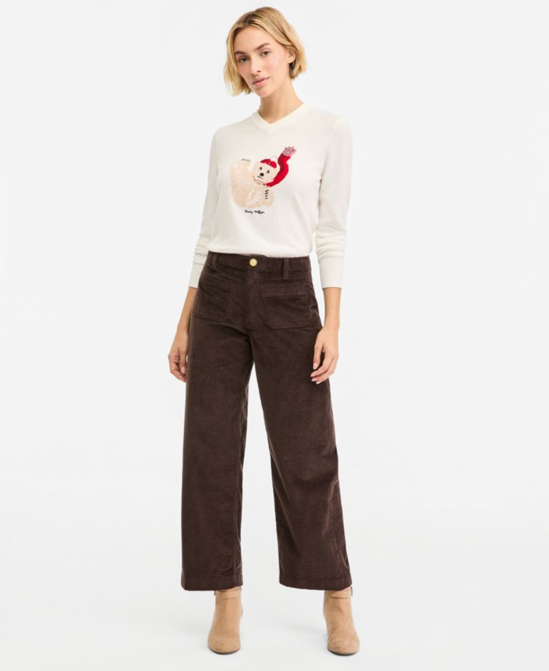 Women's Corduroy Wide-Leg Pants