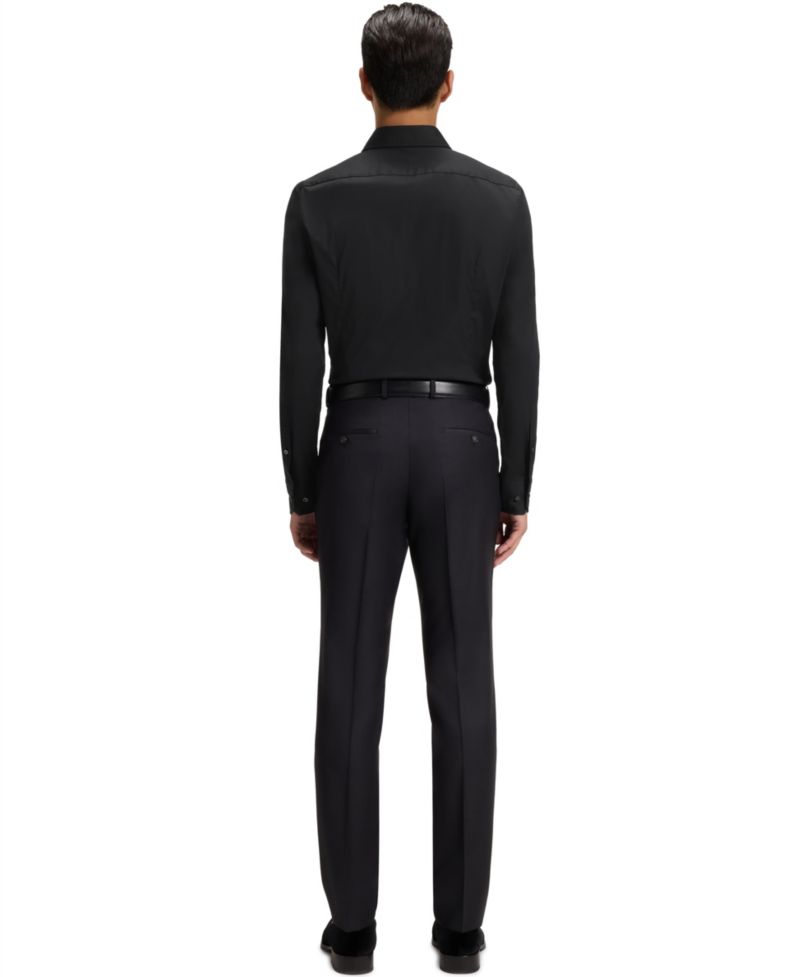 Men's Slim-Fit Poplin Dress Shirt