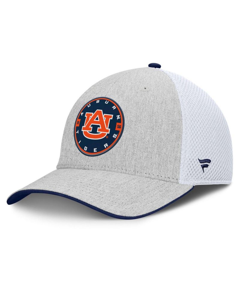 Men's Heather Gray/White Auburn Tigers Trigger Flex Hat