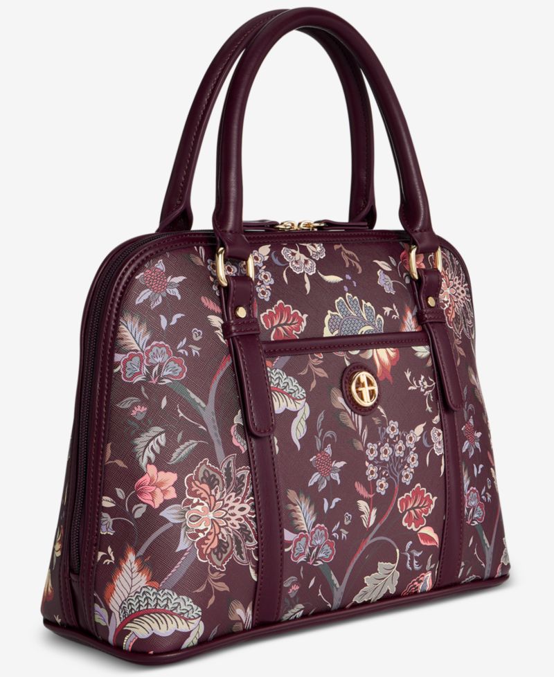 Floral Detailed Dome Satchel