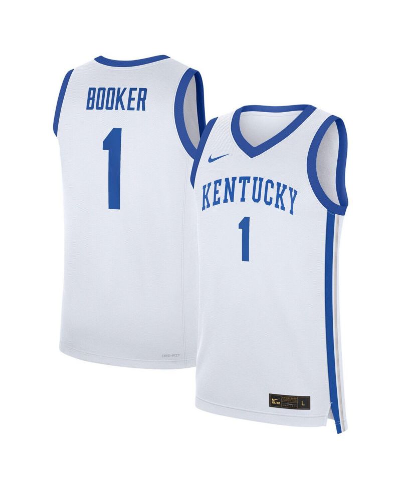 Men's Devin Booker White Kentucky Wildcats Performance Replica Basketball Jersey