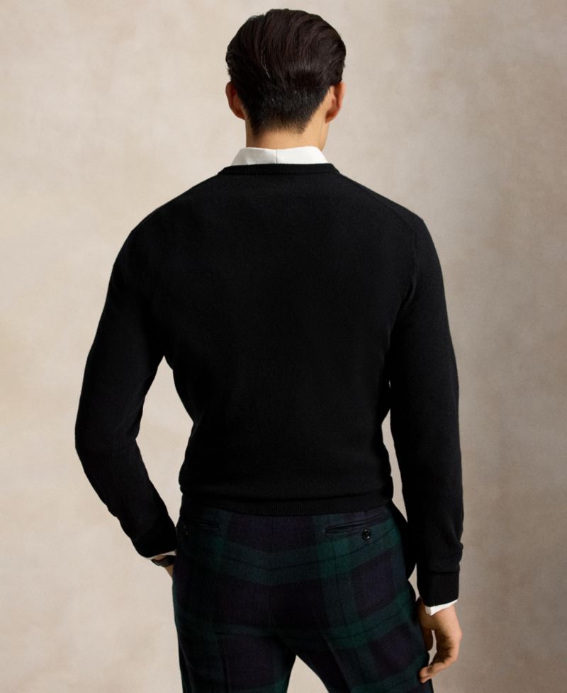 Men's Dog-Intarsia Cashmere Sweater
