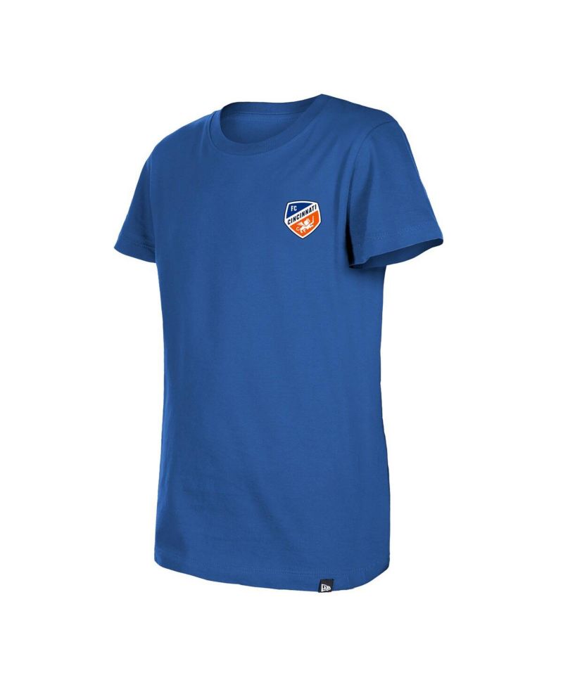Big Girls Blue FC Cincinnati Bubble Heart T-Shirt