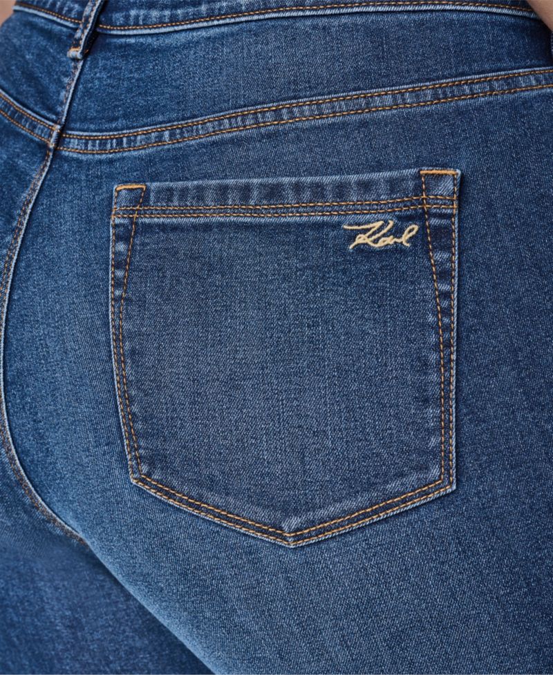 Plus Size Embroidered Motif Mid-Rise Bootcut Jeans
