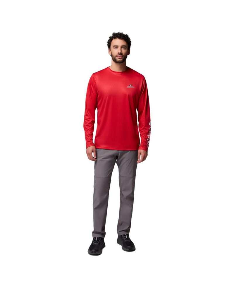 Men's Red Georgia Bulldogs PHG Terminal Shot Long Sleeve T-Shirt