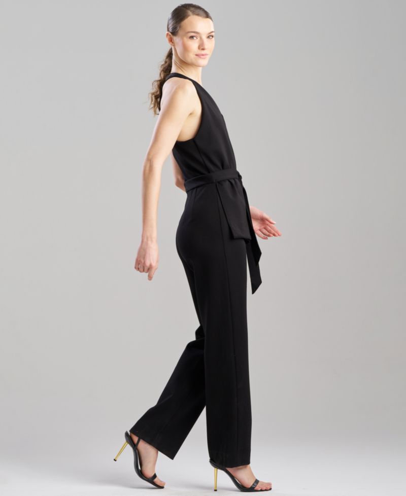 Women's Scoop-Neck Wide-Leg Sleeveless Jumpsuit