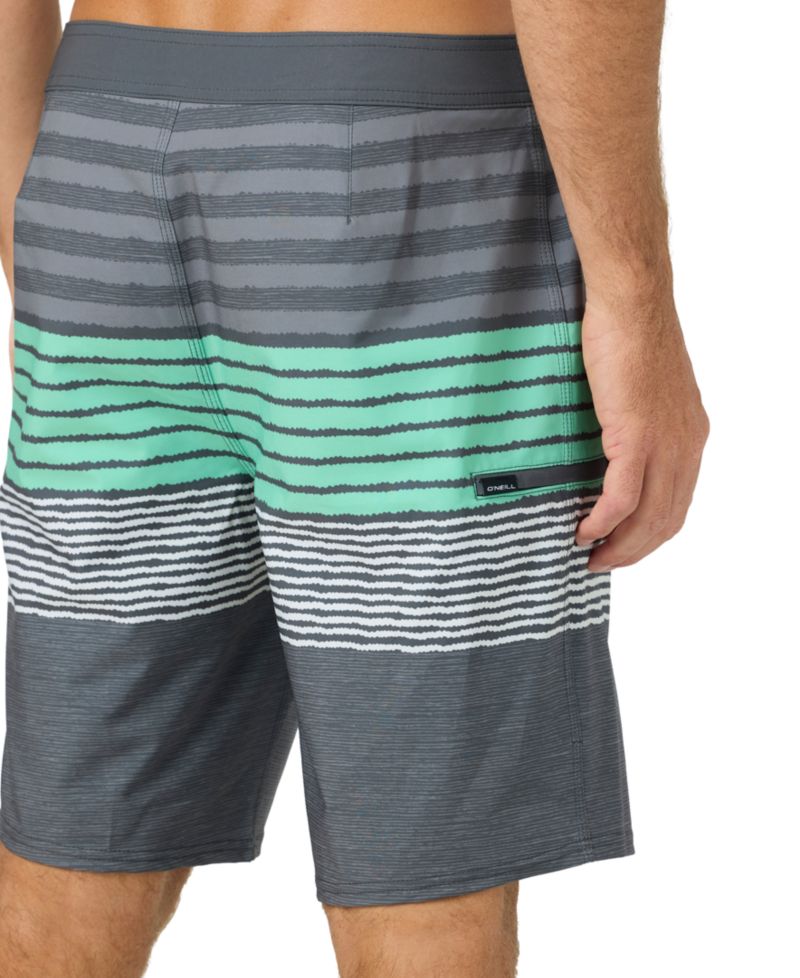 Men's Hyperfreak Heat Striped Swim Board Shorts
