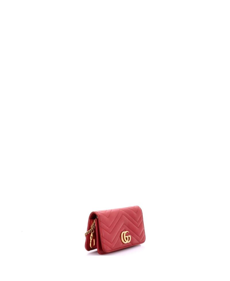 Mini GG Marmont Chain Flap Bag Matelasse Leather