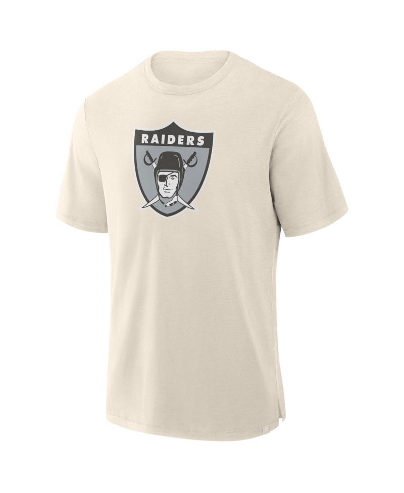 Men's Cream Las Vegas Raiders Slub T-Shirt