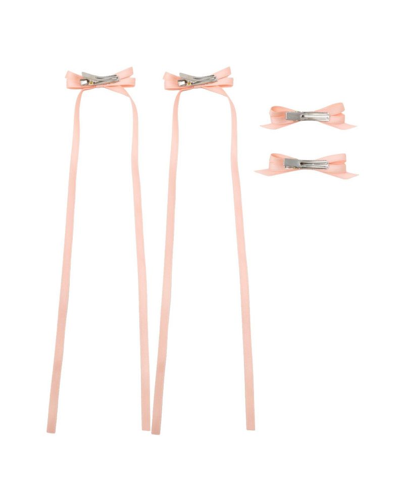 Girls Ribbon Bow Clip Set (4pc)