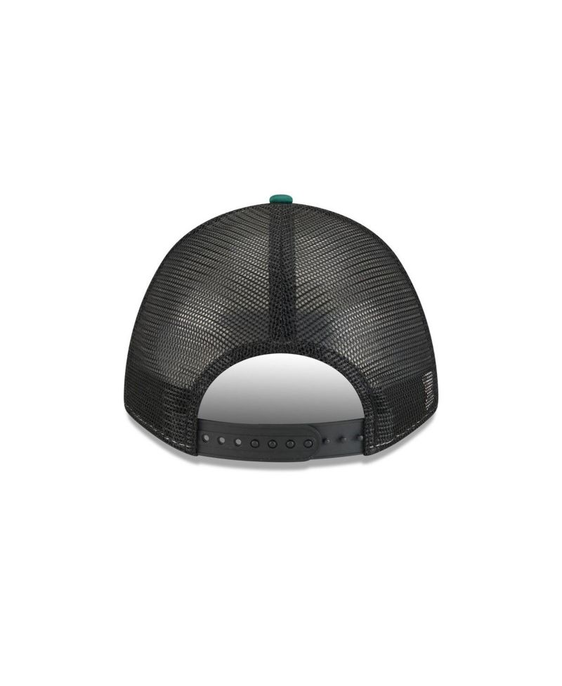 Men's Green Philadelphia Eagles Linear A-Frame 9FORTY Adjustable Hat