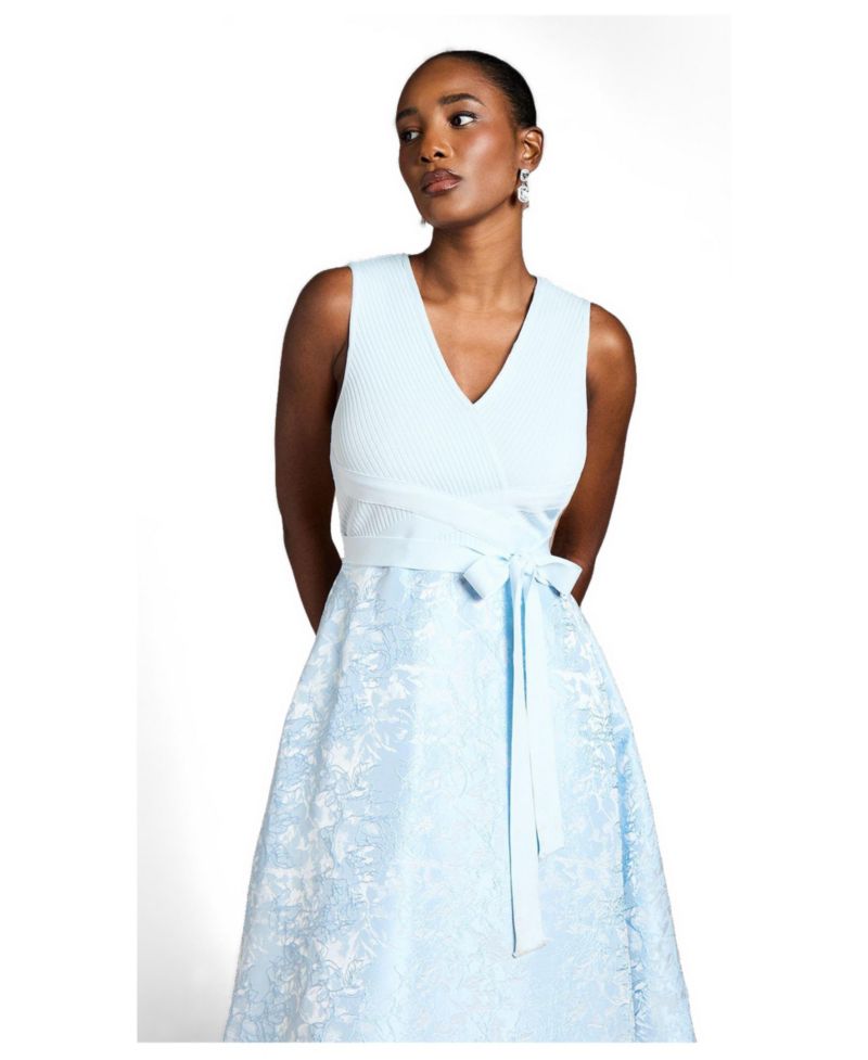 Women's V-Neck Sleeveless A-Line Midi Dress