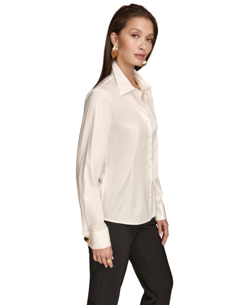 Women's Wrist-Hardware Button-Down Shirt