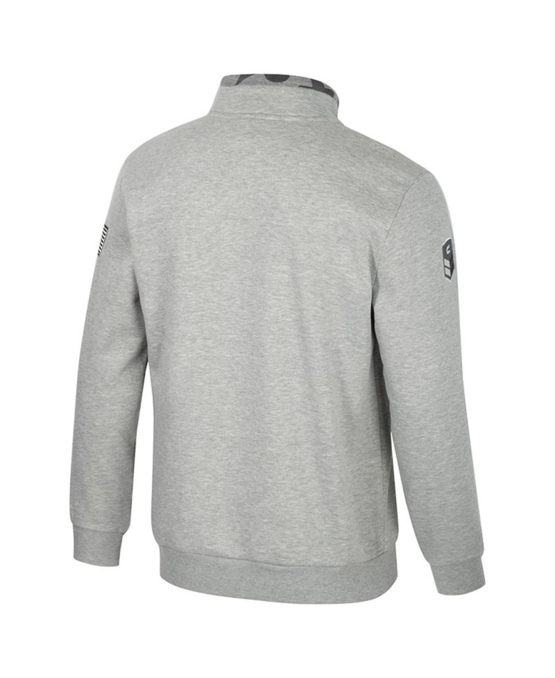 Men's Heather Gray Florida State Seminoles OORAH OHT Military Appreciation Fleece Quarter-Zip Jacket