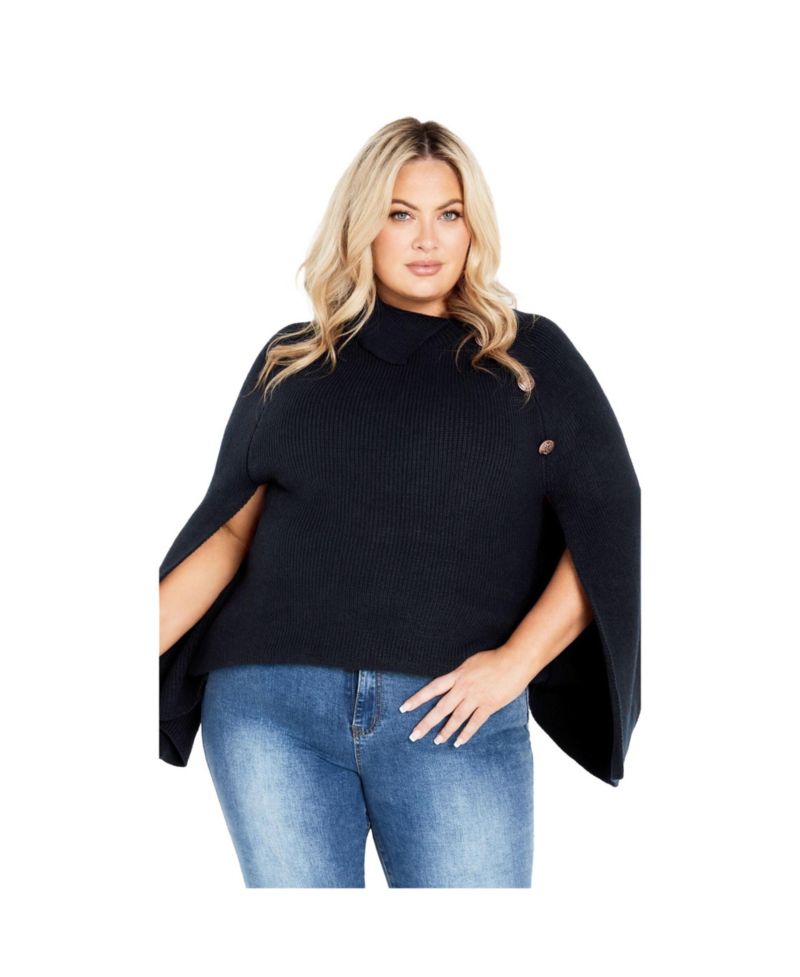 Women's Plus Size Dani Button Cape
