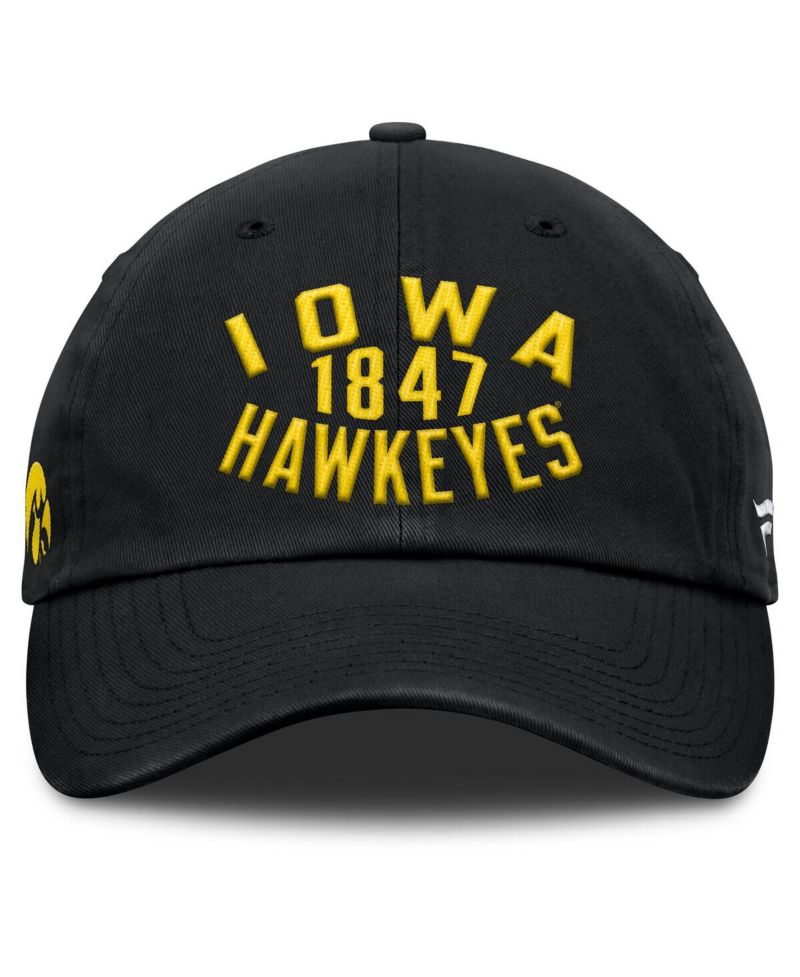 Men's Black Iowa Hawkeyes Archer Adjustable Hat