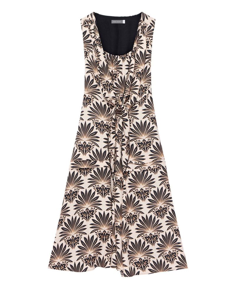 Women's Floral-Print Square-Neck Midi Dress