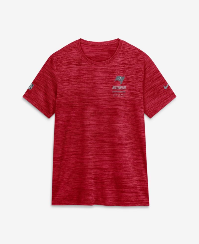 Women's Tampa Bay Buccaneers Sideline Velocity Cross-Dyed Screen Print T-Shirt