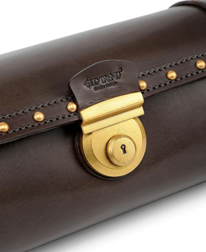 Oranda Small Leather Barrel Crossbody Bag