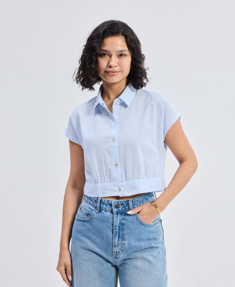 Women's Oversized Crop Shirt