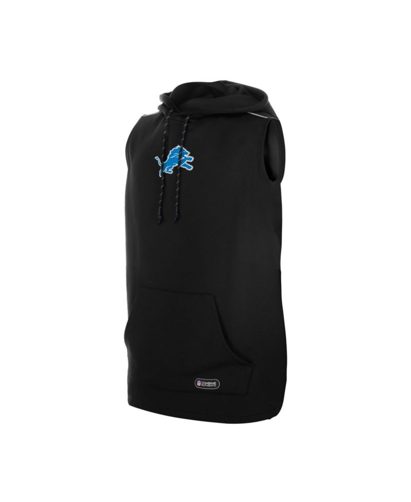 Men's Detroit Lions Combine Sleeveless Hooded Pullover Hoodie