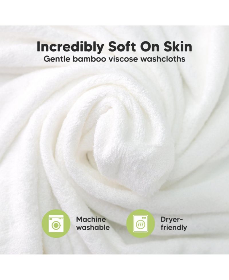 6pk Deluxe Baby Washcloths, Organic and Soft Baby Wash Cloth, Baby Bath Towel, Face Cloths