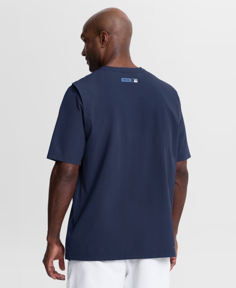 Men's Navy Tampa Bay Rays Authentic Collection Dri-FIT Quarter-Zip T-Shirt