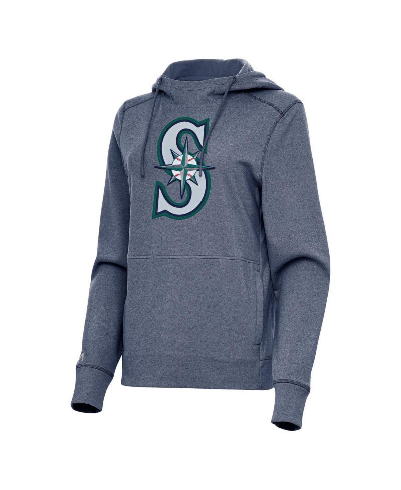 Women's Heather Navy Seattle Mariners Justice Pullover Hoodie