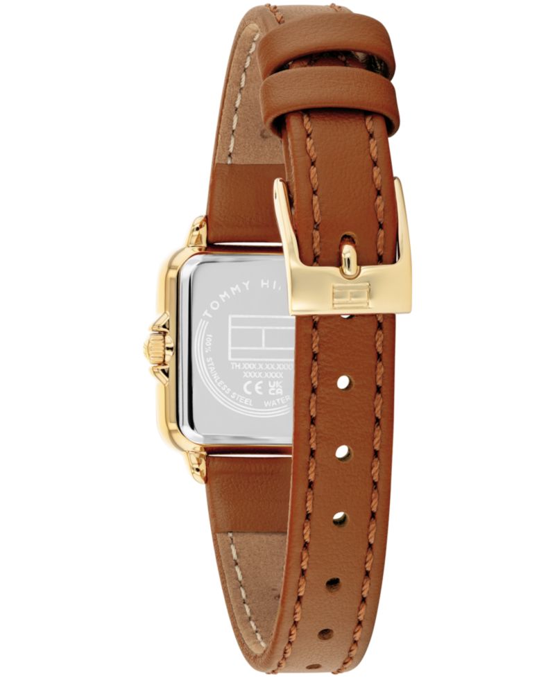 Women's Quartz Tan Leather Strap Watch, 22.5mm