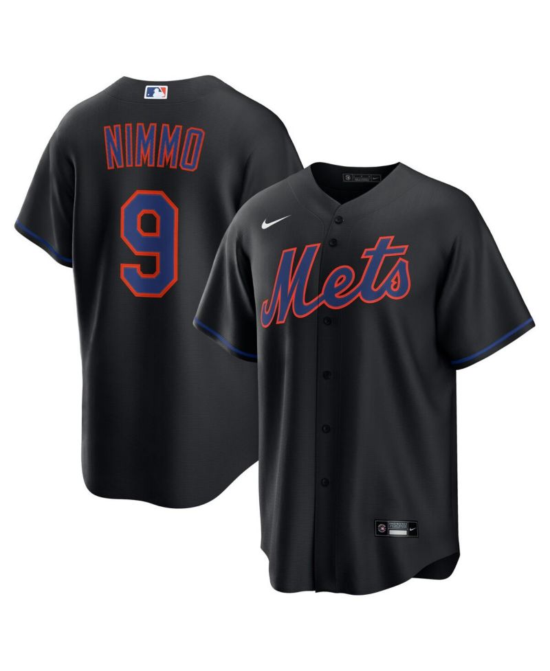 Men's Brandon Nimmo Black New York Mets Alternate Replica Jersey
