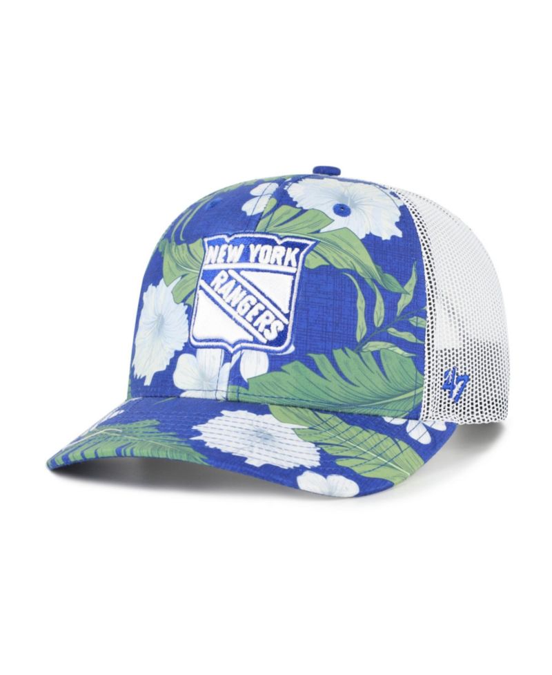 Men's Royal/White New York Rangers Beach Side Adjustable Trucker Hat