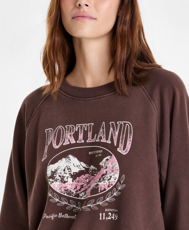 Women's Cotton Graphic Fleece Sweatshirt