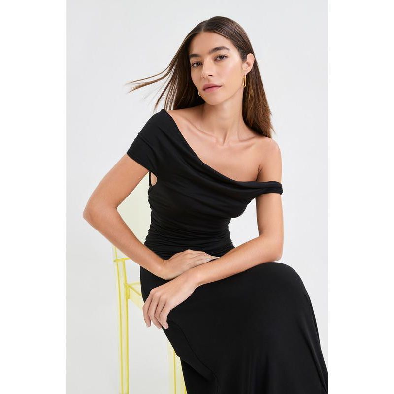 Women's Manon One-Shoulder A-Line Jersey Maxi Dress