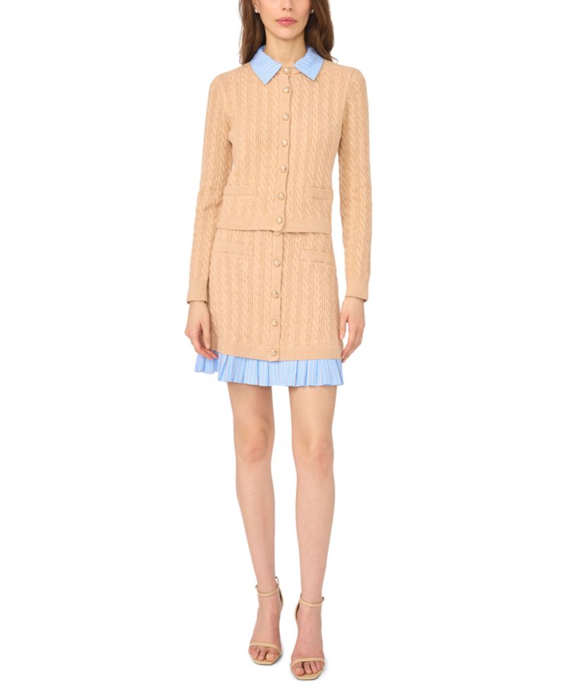 Women's Cable-Knit A-Line Mini Skirt
