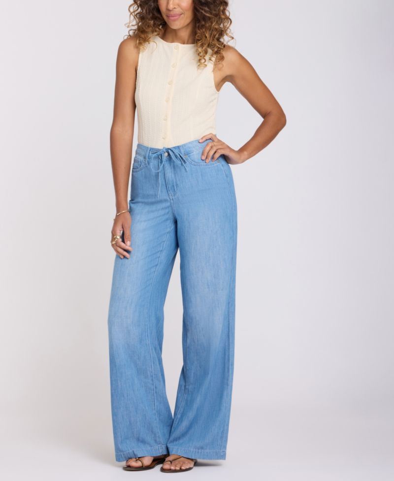 Women's Teresa Wide-Leg Jeans with Drawstring Waist