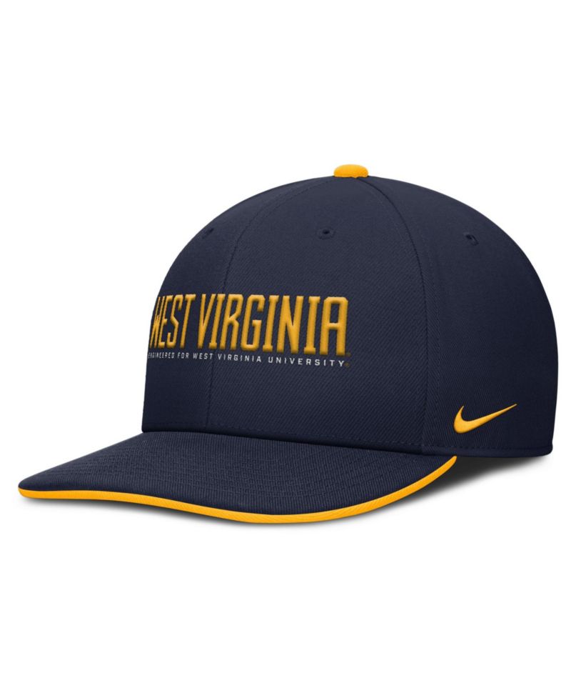 Men's Navy West Virginia Mountaineers 2025 On-Field Pro Performance Adjustable Hat