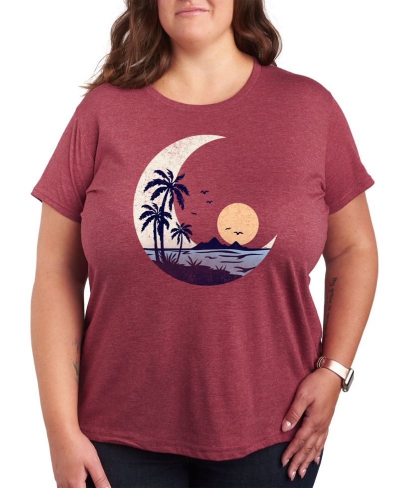 Trendy Plus Size Sunset Graphic T-Shirt