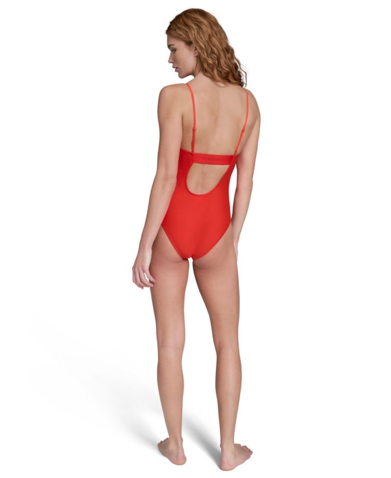 Women's V-Neck One-Piece Swimsuit