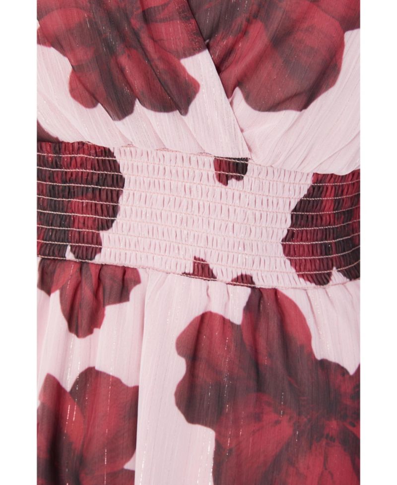 Women's Chiffon Wrap Midi Dress