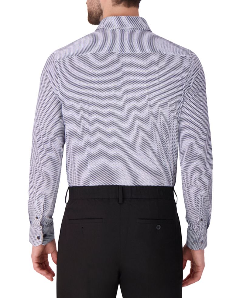 Men's Geometric Print Long-Sleeve Dress Shirt