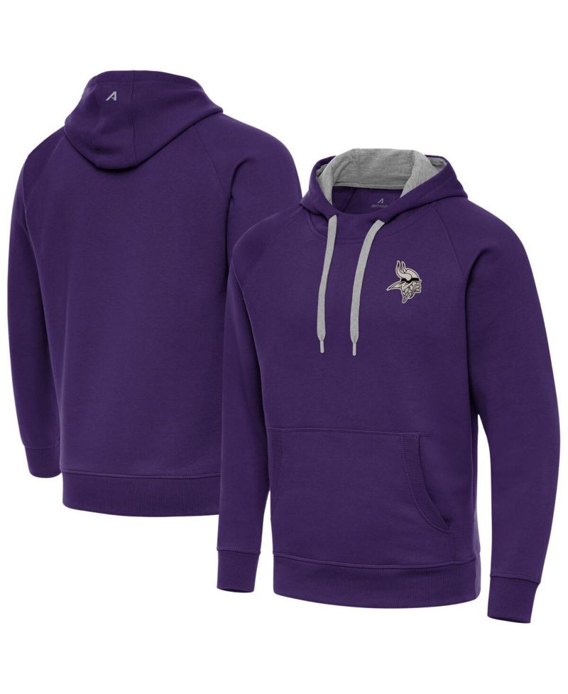 Men's Purple Minnesota Vikings Brushed Carbon Victory Pullover Hoodie