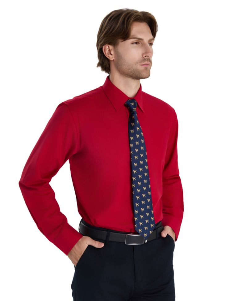 Men's Regular Fit Solid Dress Shirt