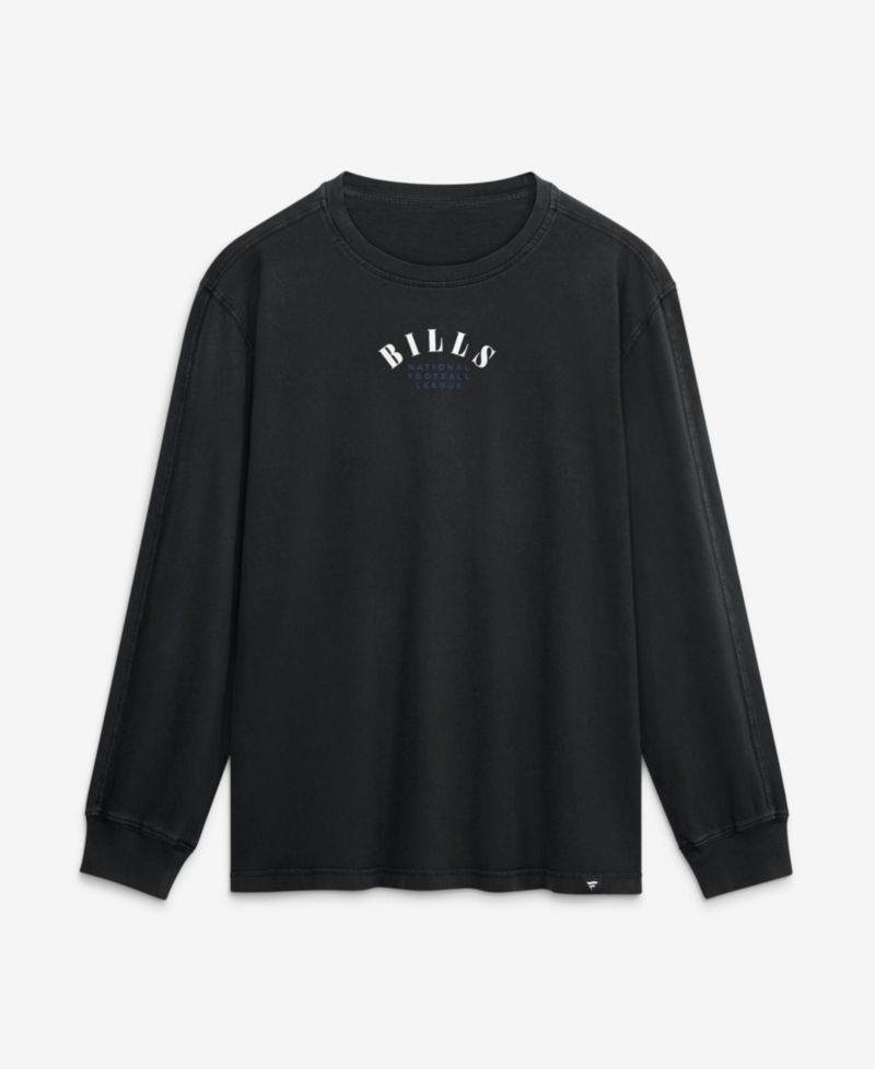 Men's Black Buffalo Bills Relaxed Fullback Drive Long Sleeve Fashion T-Shirt