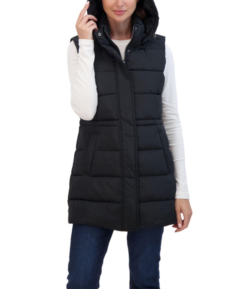 Women's Puffer Vest With Drawstring Waist