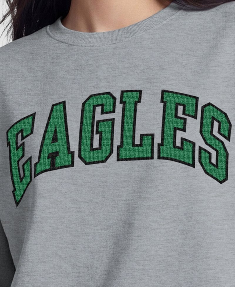Philadelphia Eagles Women's Contrast Lined Sweatshirt - Heather Gray